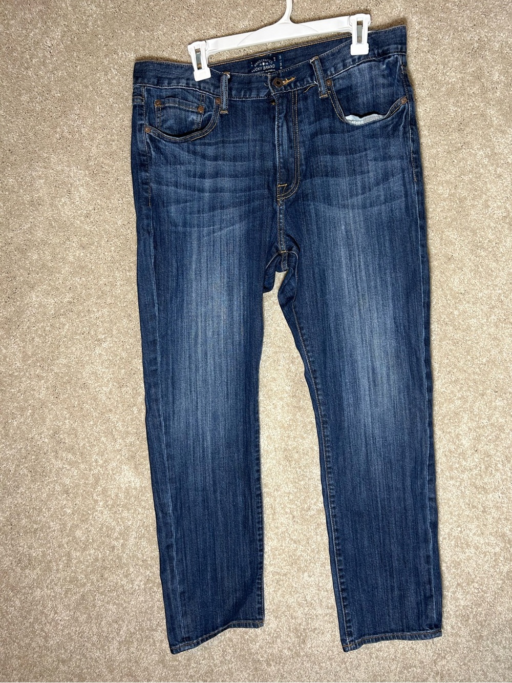 Lucky Brand Men's Dark Blue Straight Jeans 34/30